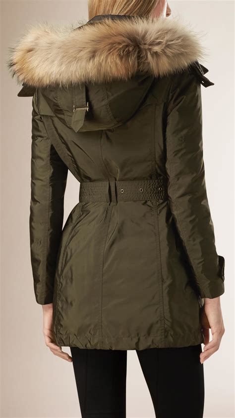 parka with fur-trim hood and down-filled warmer burberry